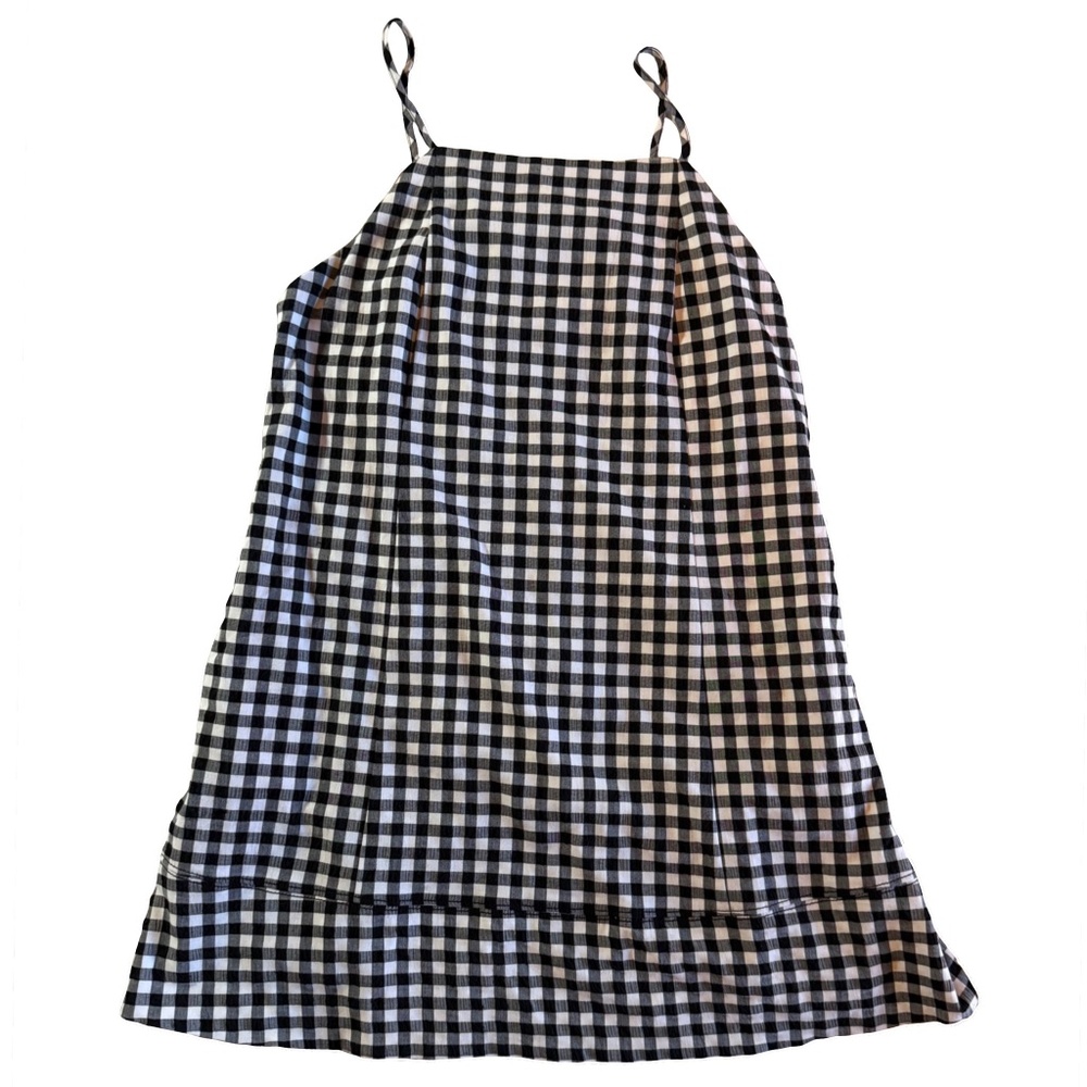 Anthropologie Black and White Gingham Mini Dress